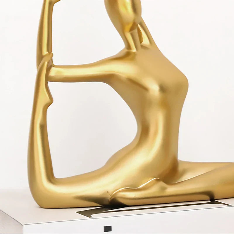 Norvo Interior Hjem Dekorative Figurer Skrivebord Tv Torsjon Dekorasjon Stue Skulptur Harpiks Statuer Hjem Dekor Yoga Jente Håndverk