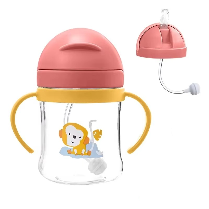 Norvo | 8.5 oz Baby Treningskopp med Dobbel Håndtak og Flip Lokk Lekkasjefri Design