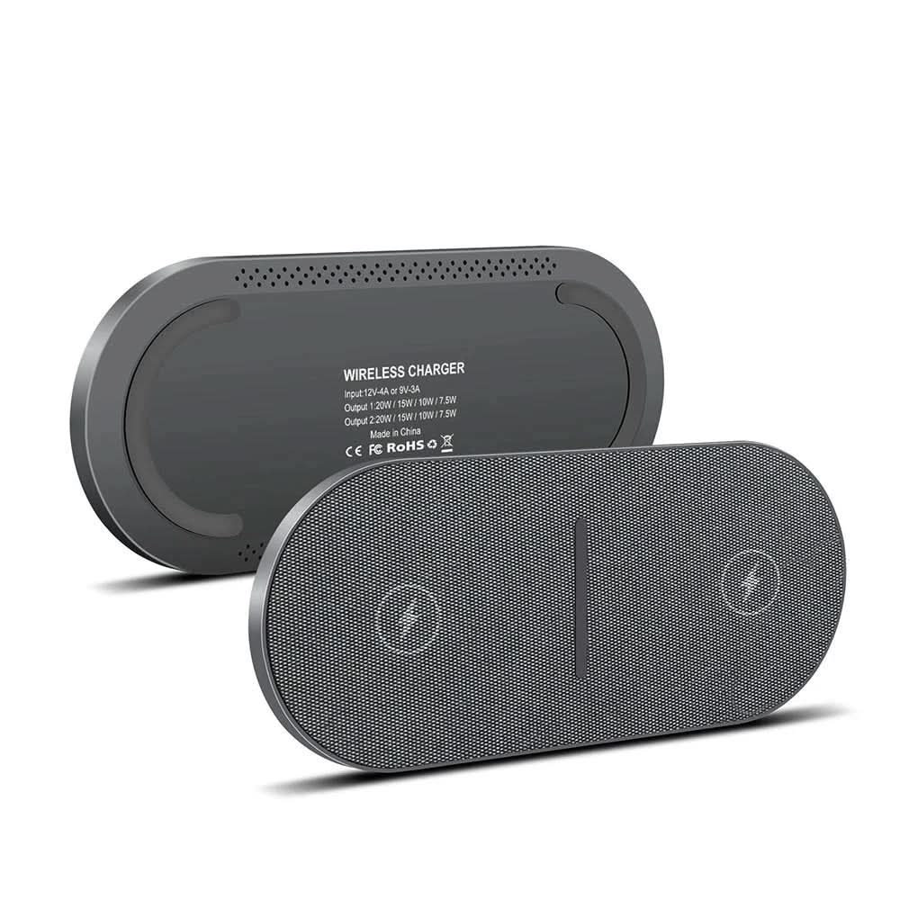 Norvo | DazzleCharge 40W Dual Wireless Charging Station – Raskt & Sikkert