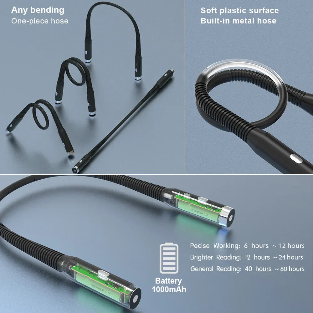 Norvo | LED oppladbar nakke lampe med 3 moduser