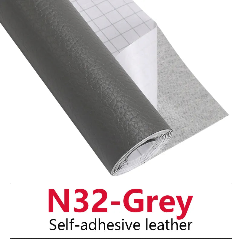Norvo | 50x137CM Selvklebende PU-Lærstoff-lapper: Klistremerke-reparasjonslapper for bilseter og sofaer - PU-stoffklistremerker