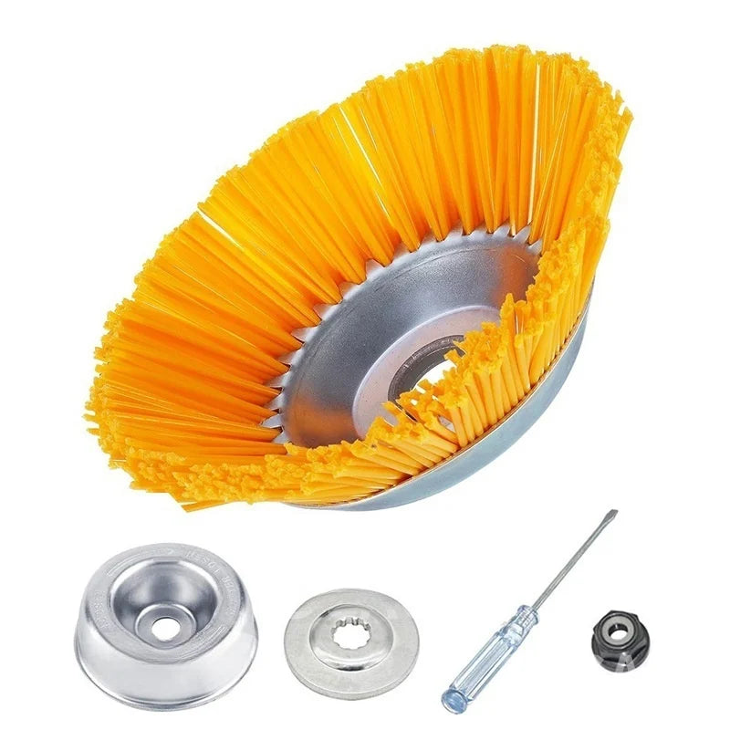 Norvo | WeedMaster 220 | 8-tommers ugresshjul med nylonbørstehode | For gressklippere og ryddesager | For belegningssteinfuger og kanter