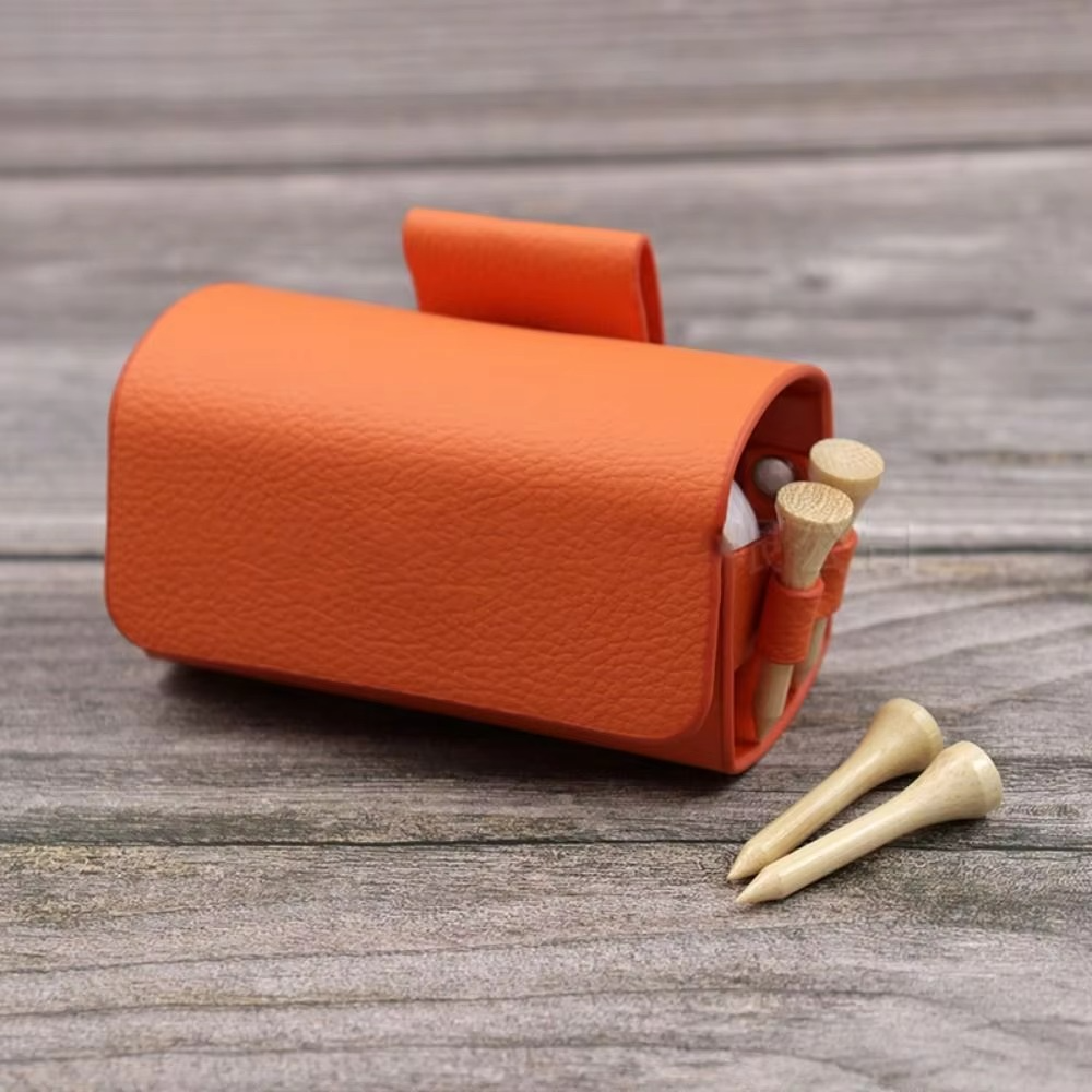 Norvo | PU Lær Golfball Livveske Utendørs Oppbevaringsveske med Klips