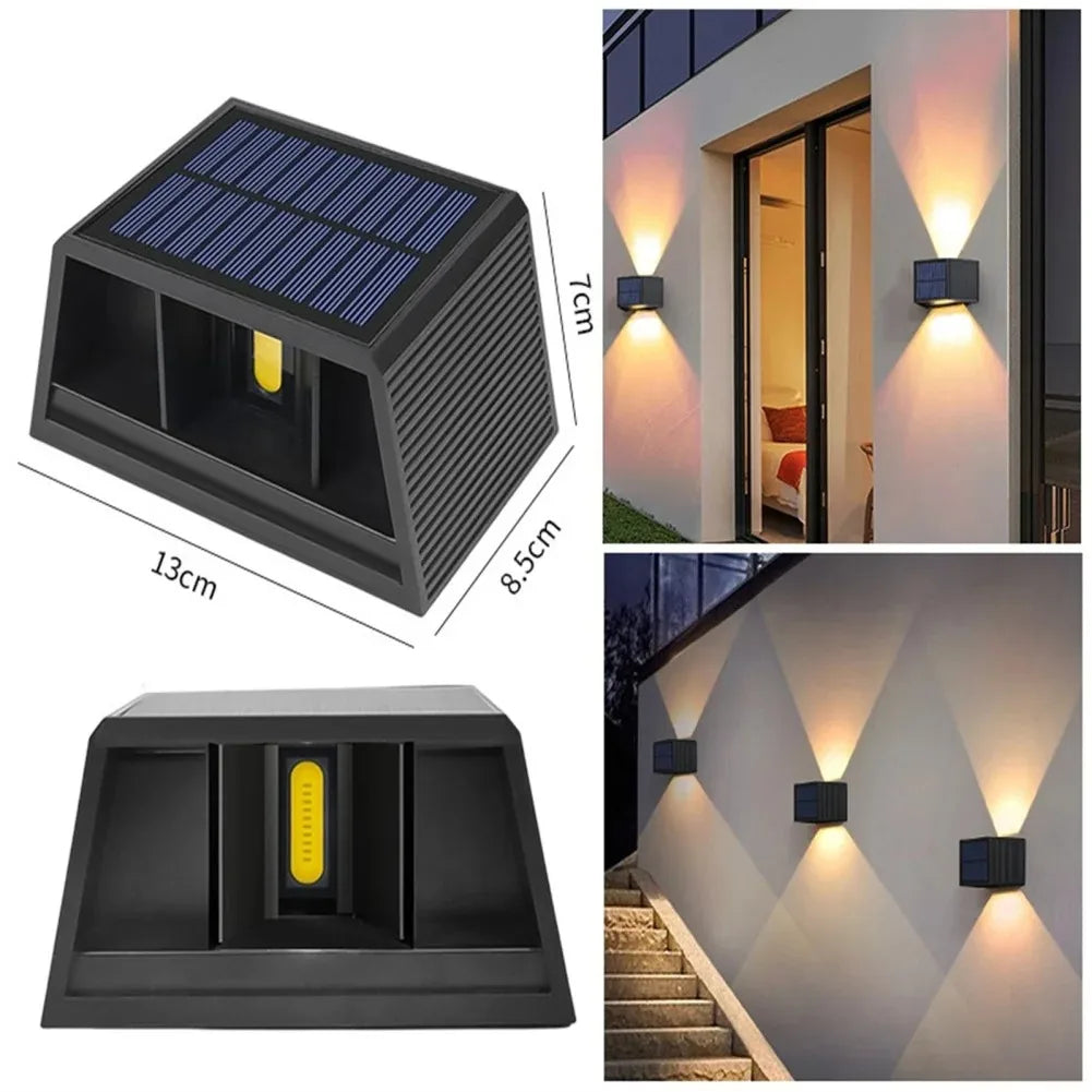 Norvo | Solar Vegglampe SolaraBeam Flex | Varm Hvit | IP65 Vanntett | Justerbar Lystype