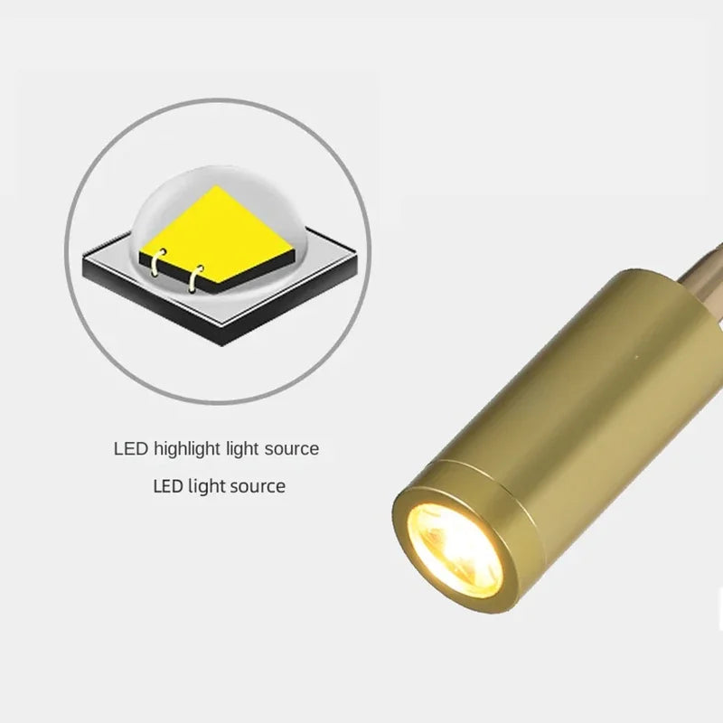 Norvo | Allsidig LED Vegglampe: Moderne, Fleksibel, Perfekt for å Lese i Sengen