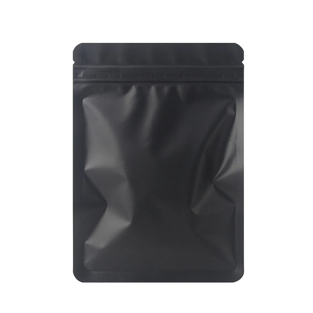 Norvo | 100PCS Dobbeltsidige Frosted Mylar Poser - Flat Bunn, Vanntett, Varmeforseglede Aluminiumsfolie Glidelåsposer