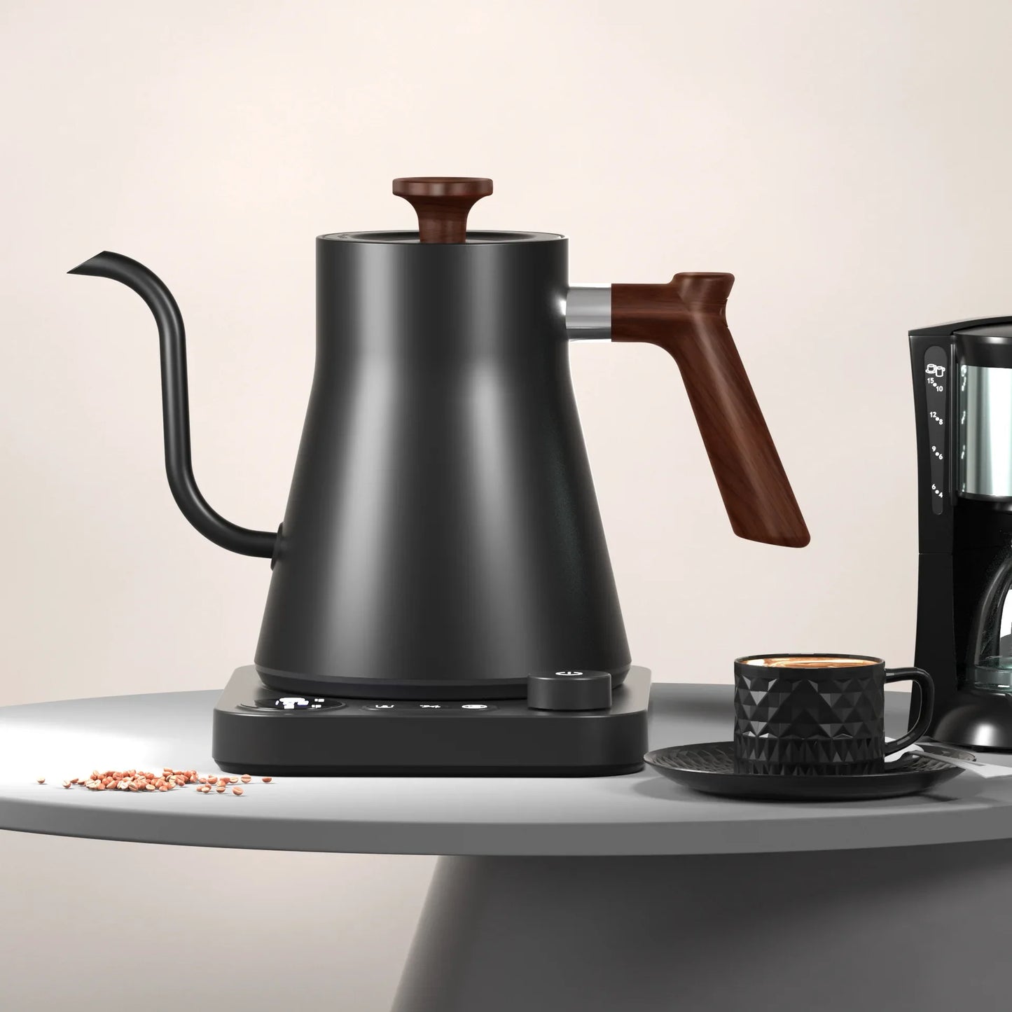 Norvo | 1200W Intelligent Elektrisk Vannkoker - Goose Neck Hånd Brygget Kaffe-kanne for Melkepulver & Presis Brygging