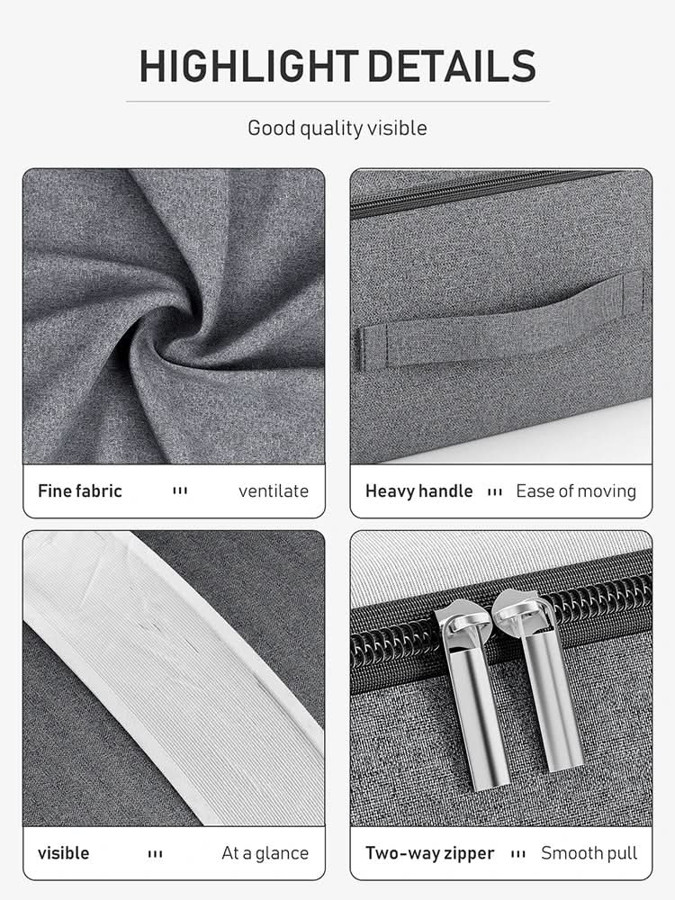 Norvo | KLESOPLAGSPOSE – Sammenleggbar oppbevaringspose med vindusluke og glidelås for klær og sengetøy