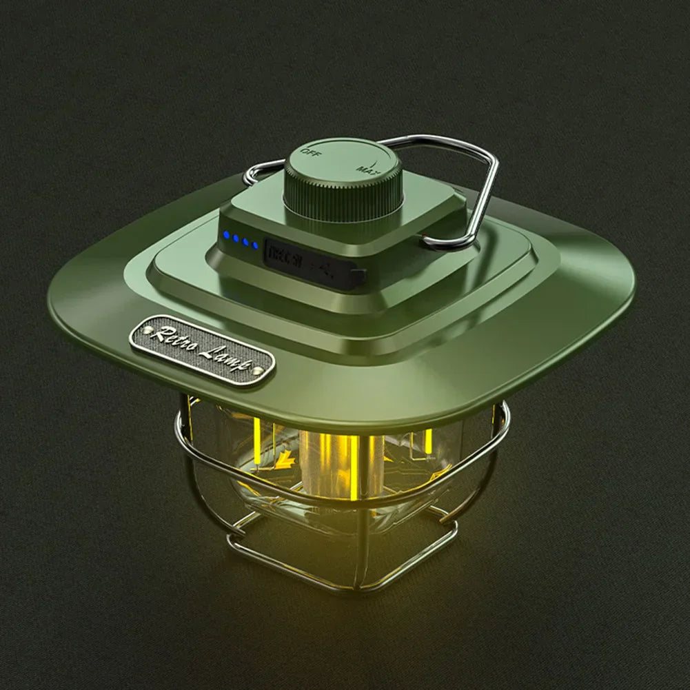 LumiCamp – LED-lampe oppladbar vintage for camping
