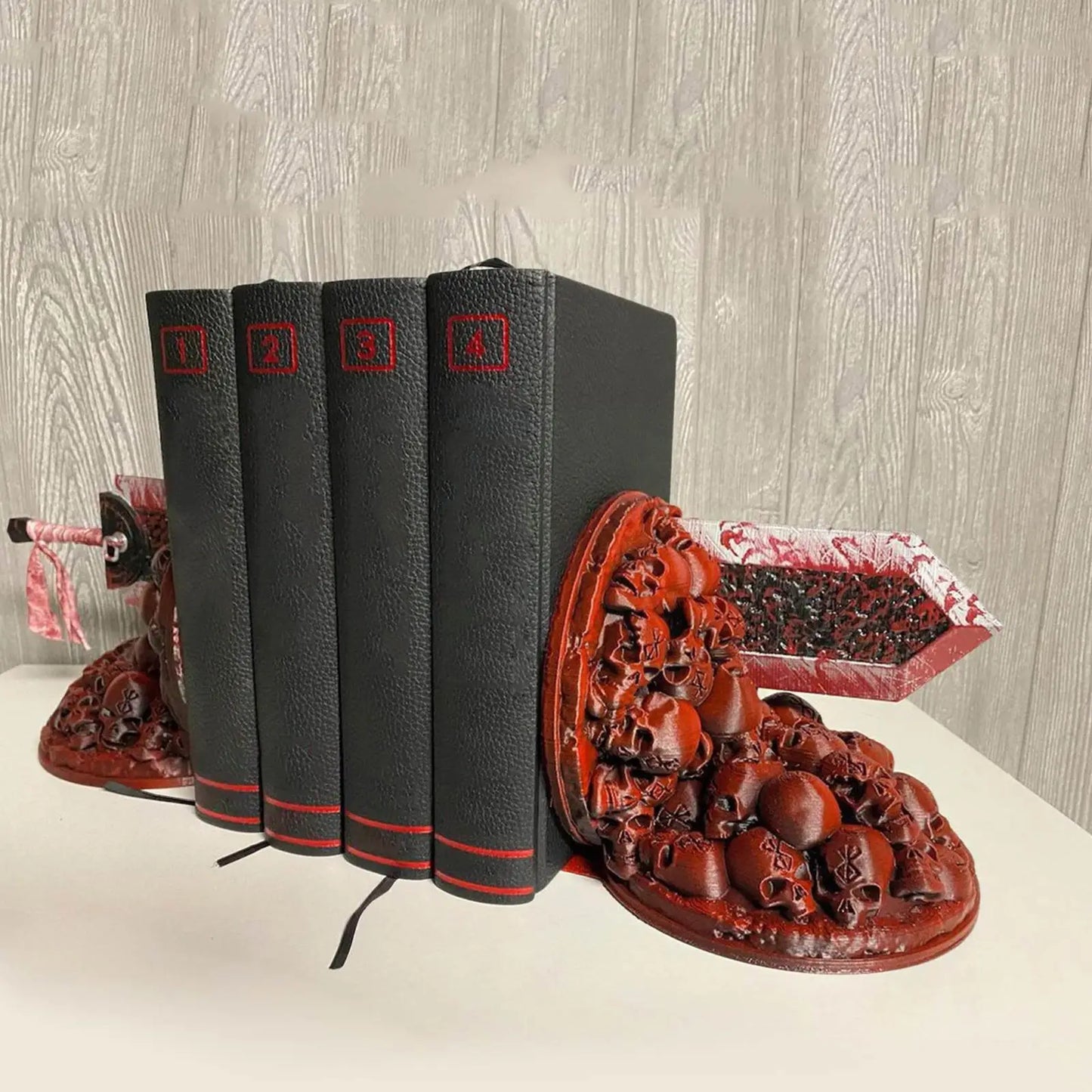 Norvo | Berserk Bokstøtter Furious Bokstøtter Dragejeger Harpiks Håndverk Studie Kunst Dekorativ Ornament Hjem Skrivebord Bokhylle T4z7