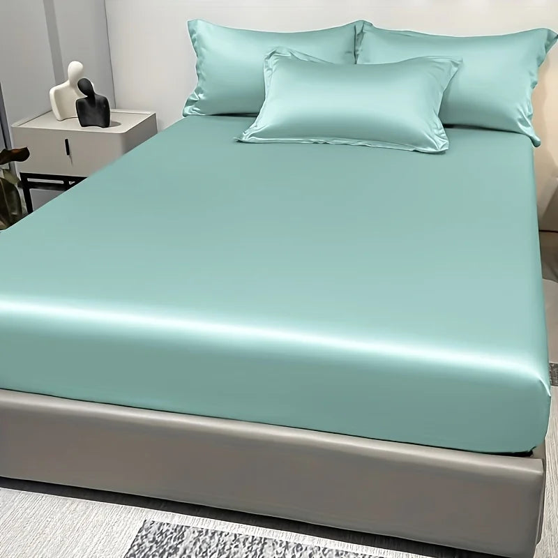 Norvo | SatinDreams Luksus Fitted Ark | Silke Satin Sengark | Pustende & Kjølende | Rynkefri | Lett å Ta Vare på