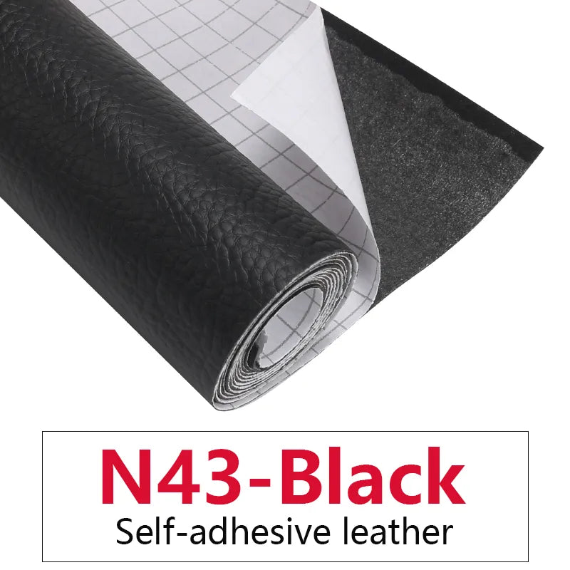 Norvo | 50x137CM Selvklebende PU-Lærstoff-lapper: Klistremerke-reparasjonslapper for bilseter og sofaer - PU-stoffklistremerker