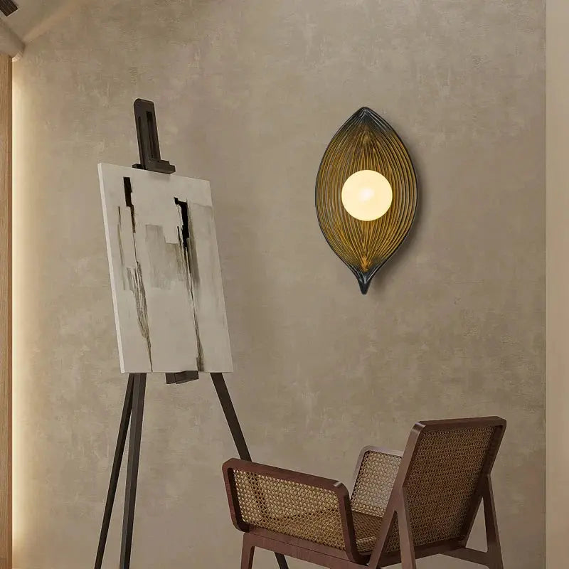 Norvo | Vegglampe LED blad gull Elegant