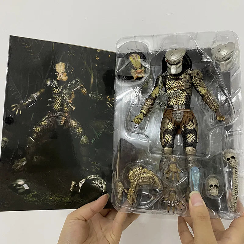 Movable Jungle Hunter Predator Action Figure - Alien Samledukke for Barn, Perfekt Nyttårs gave, 100% PVC Modell