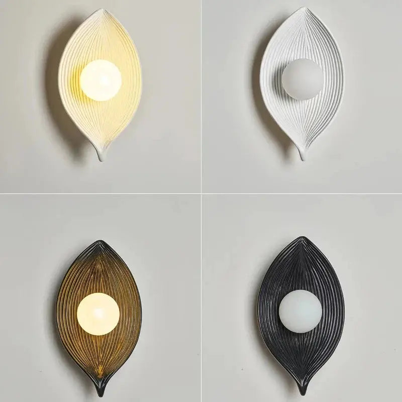 Norvo | Vegglampe LED blad gull Elegant