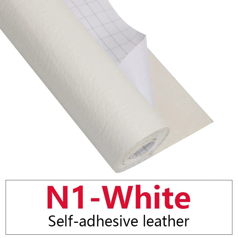 Norvo | 50x137CM Selvklebende PU-Lærstoff-lapper: Klistremerke-reparasjonslapper for bilseter og sofaer - PU-stoffklistremerker