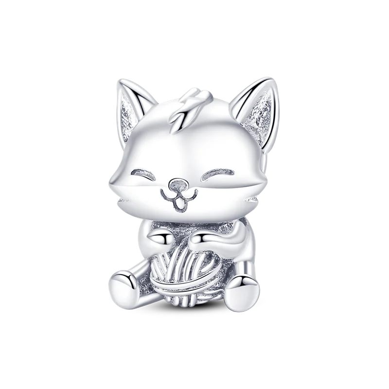 Norvo | 925 Sølv Gylden Leopard Charms Perler Fargerik Kameleon Nesehorn Løve Skarabé Katt Anheng Kompatibel med Original Pandora Armbånd Smykker
