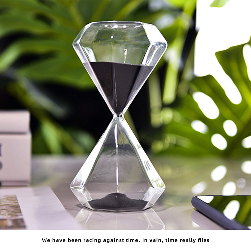 Norvo | 5–60 Minutters diamant sandglass, sandglass, sandglass, barnegave, sandglass, hjemmeinnredning, tilgjengelig i flere fargealternativer