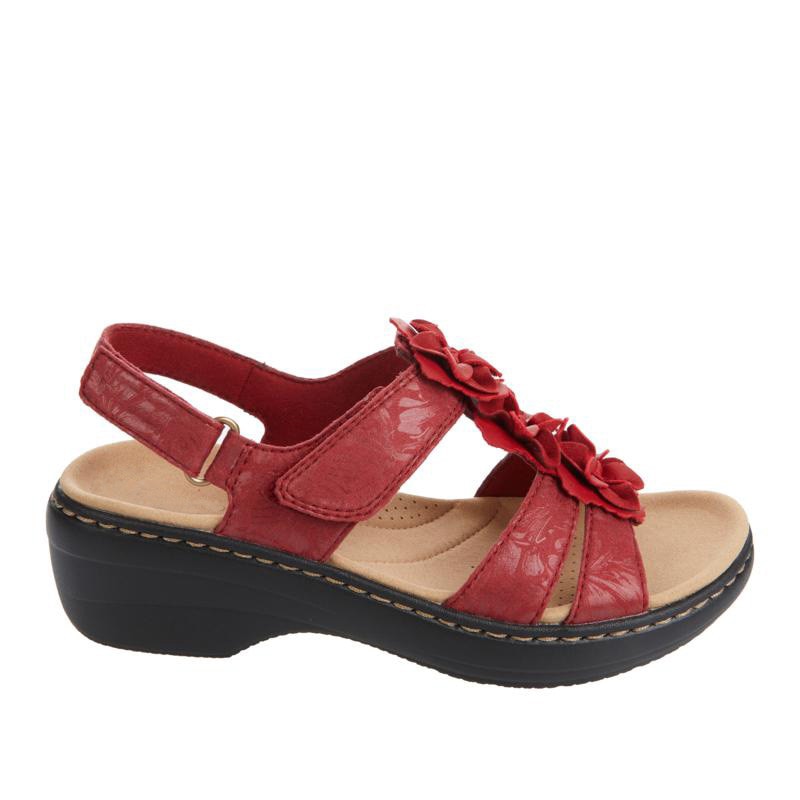 Norvo | Ortopediske sandaler med svarte blomster