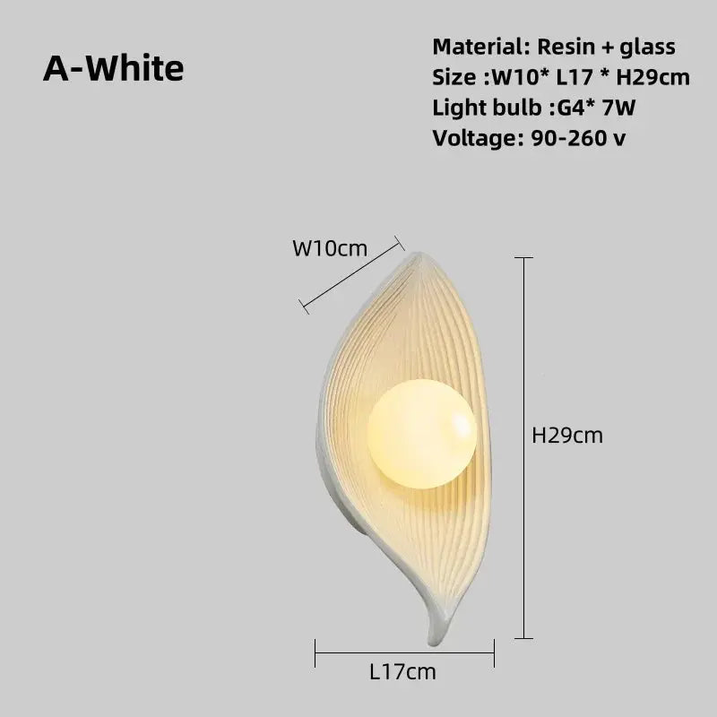Norvo | Vegglampe LED blad gull Elegant