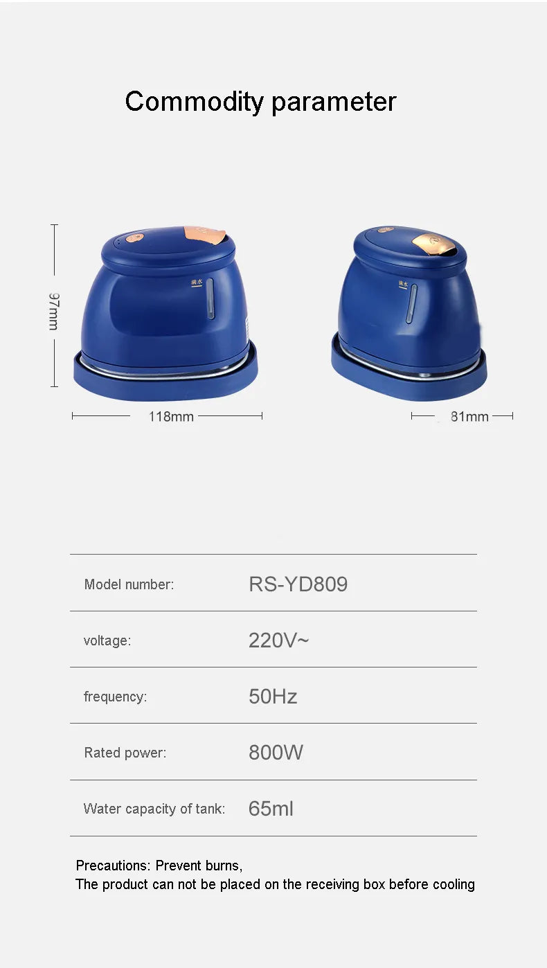 Norvo | Bærbar Reise Dampstrykejern