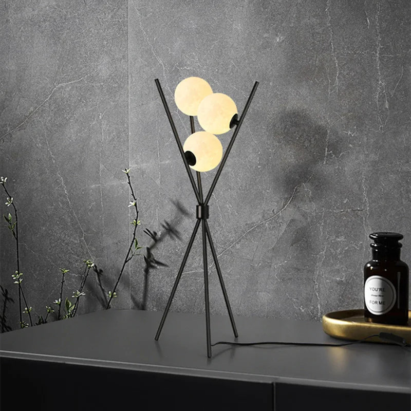 Norvo | LunaGlow 3D Måne Gulvlampe moderne design med tripod LED!