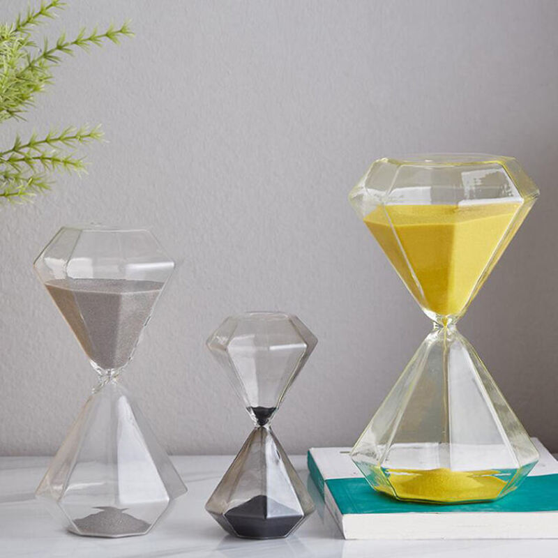 Norvo | 5–60 Minutters diamant sandglass, sandglass, sandglass, barnegave, sandglass, hjemmeinnredning, tilgjengelig i flere fargealternativer