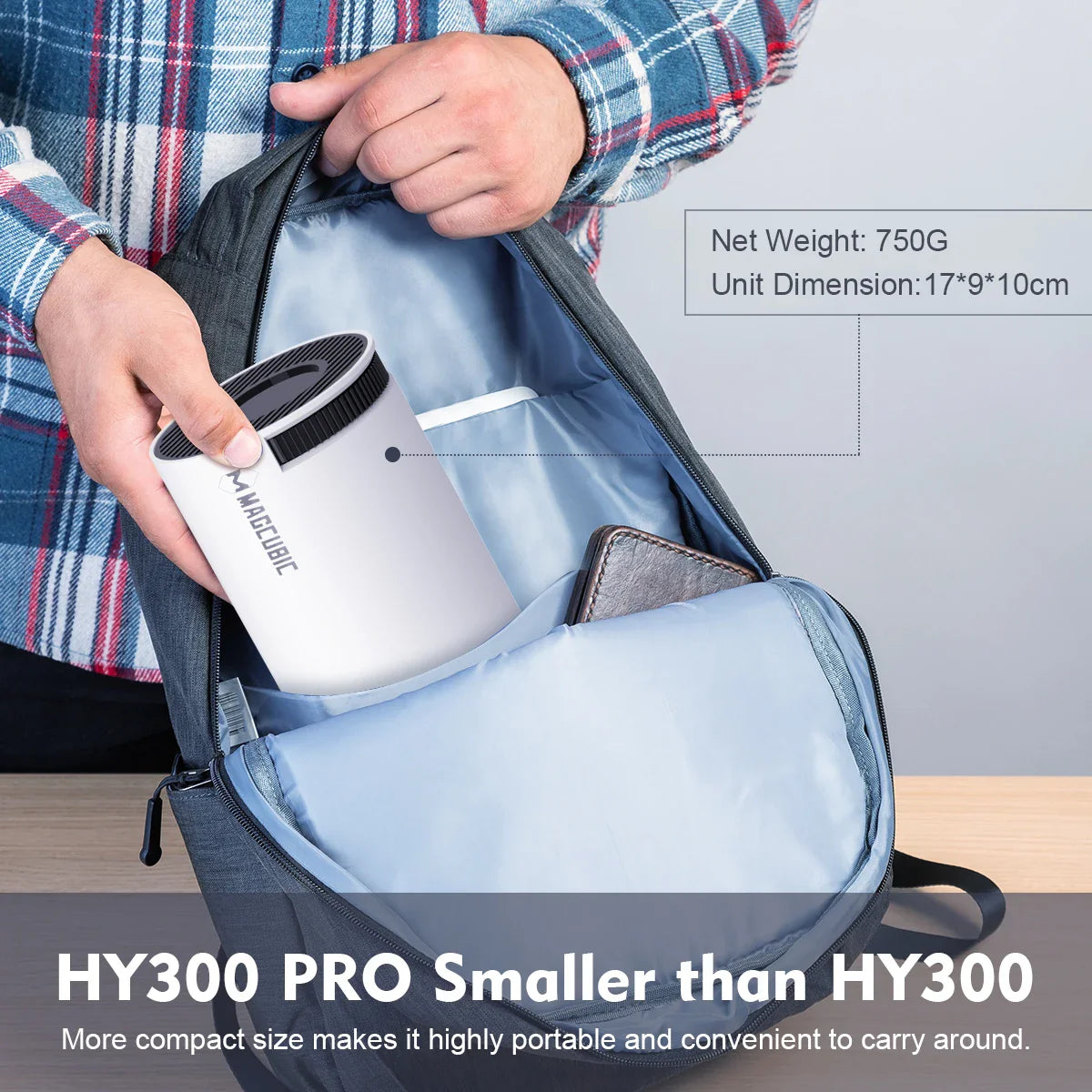 Magcubic HY300 Pro 4K Android 11 Dual WiFi6 260ANSI BT5.0 Utendørs Hjemmekino
