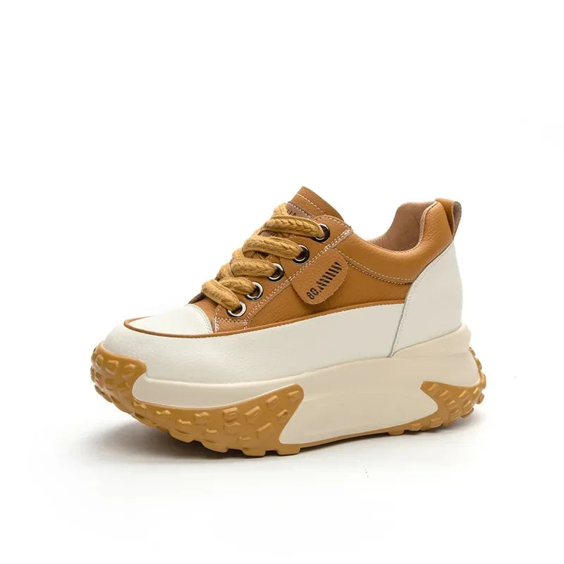 Norvo | 7 cm Plattform Wedge Sneakers laget av Lær