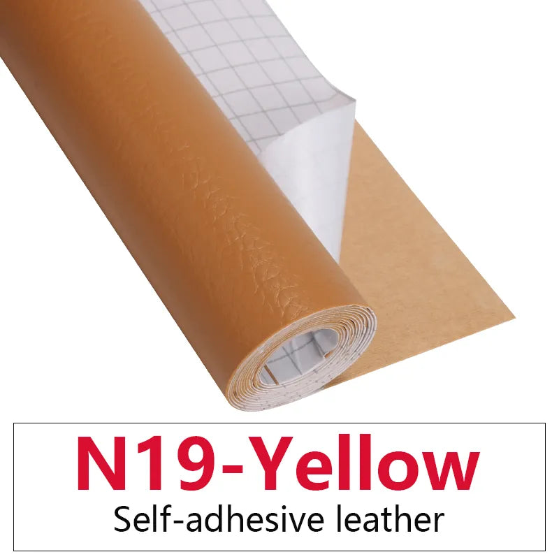 Norvo | 50x137CM Selvklebende PU-Lærstoff-lapper: Klistremerke-reparasjonslapper for bilseter og sofaer - PU-stoffklistremerker