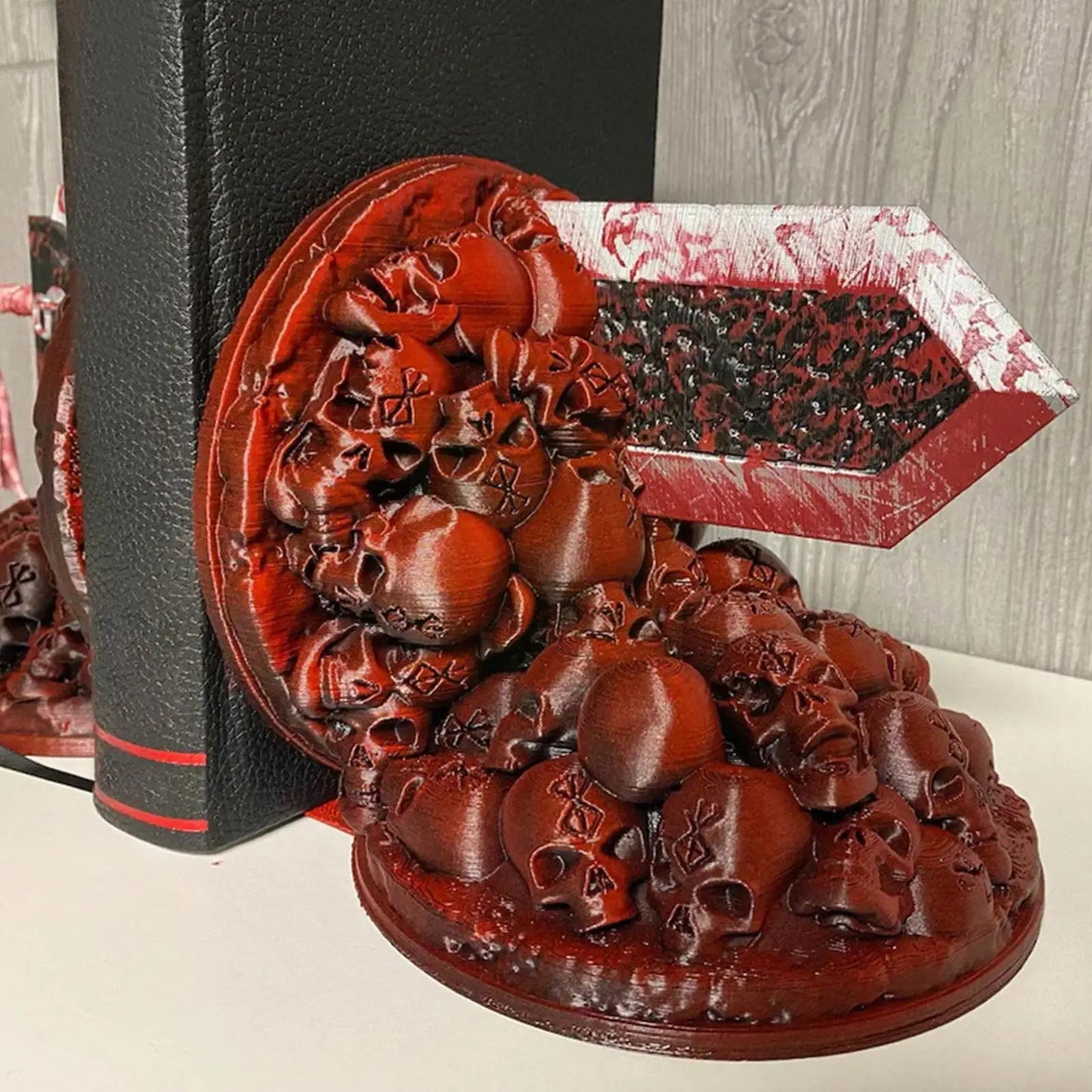 Norvo | Berserk Bokstøtter Furious Bokstøtter Dragejeger Harpiks Håndverk Studie Kunst Dekorativ Ornament Hjem Skrivebord Bokhylle T4z7