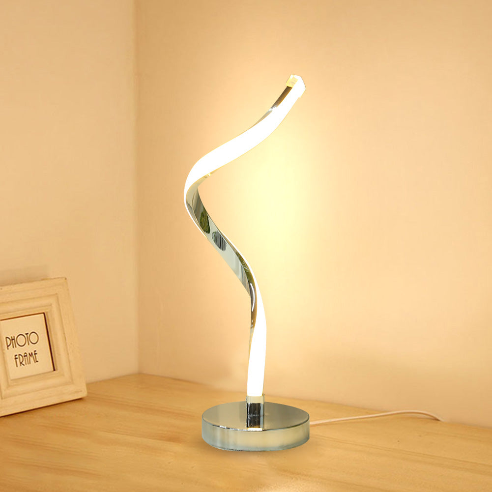 Norvo | SpiralGlow – LED Skrivebordslampe med Spiral Design for Soverom
