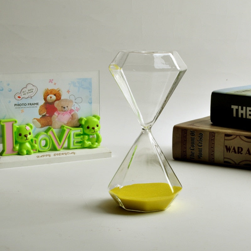 Norvo | 5–60 Minutters diamant sandglass, sandglass, sandglass, barnegave, sandglass, hjemmeinnredning, tilgjengelig i flere fargealternativer