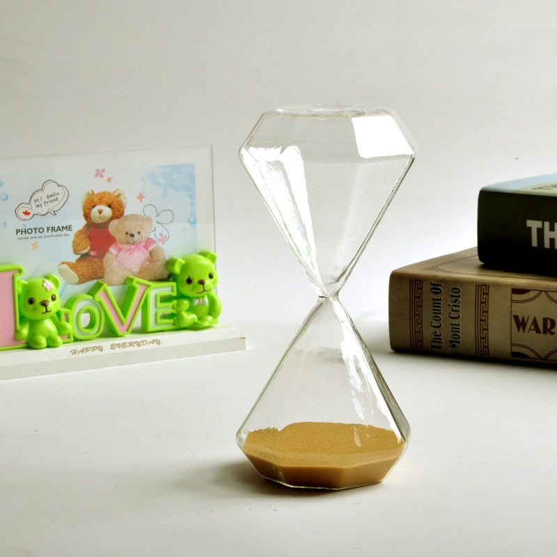 Norvo | 5–60 Minutters diamant sandglass, sandglass, sandglass, barnegave, sandglass, hjemmeinnredning, tilgjengelig i flere fargealternativer