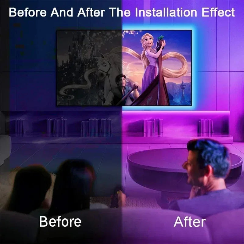 Norvo | USB RGB LED Strip Lyskilder med Appkontroll for Rom & TV Bakgrunnsbelysning Dekor