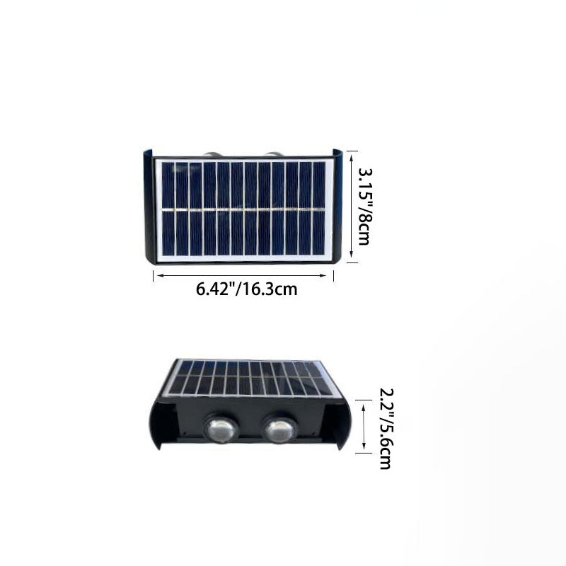 Norvo | Moderne Enkelhet Sol Vannavstøtende Rektangulær ABS PMMA LED Vegglampe For Utendørs Patio