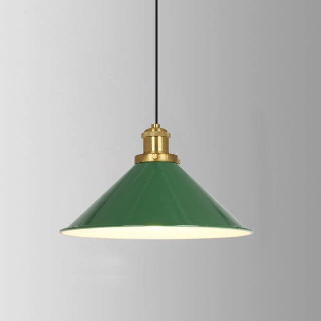 Norvo | RetroDome Industriell Vintage Pendellampe | Grønn Jernkuppel Design | Enkelt Lys | Rustikk Takbelysning