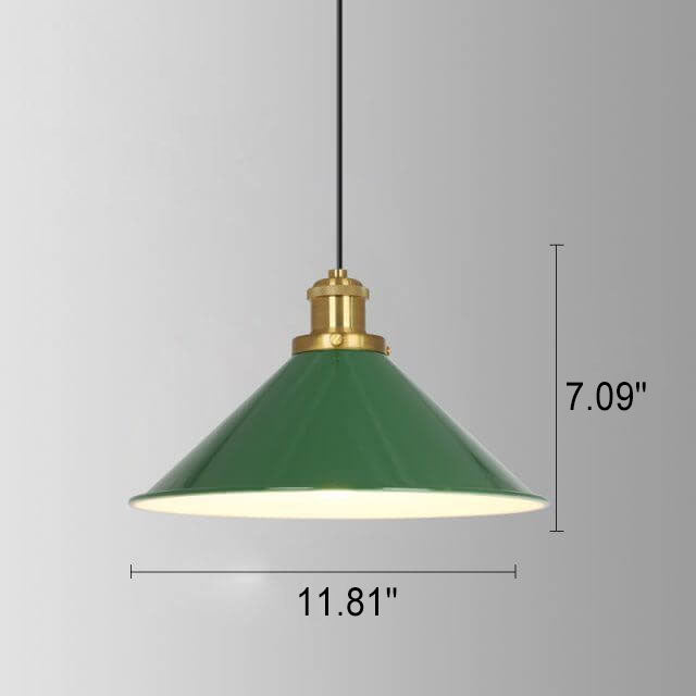 Norvo | RetroDome Industriell Vintage Pendellampe | Grønn Jernkuppel Design | Enkelt Lys | Rustikk Takbelysning