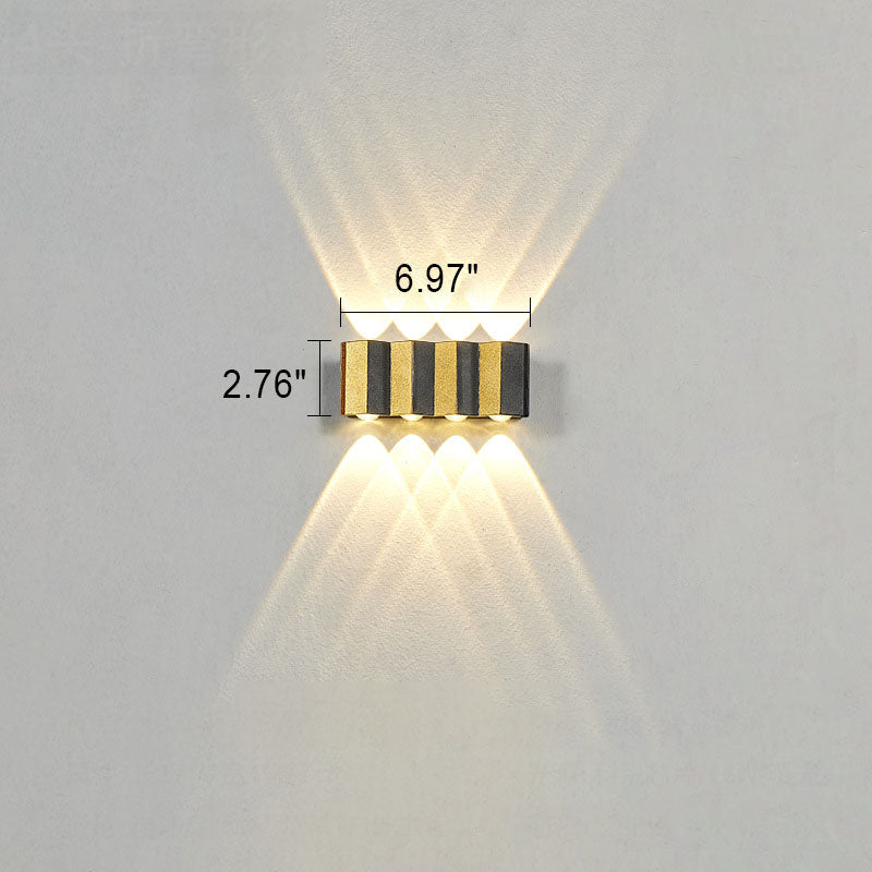 Norvo | Moderne Lys Luksus Gyldent Aluminium Utendørs Vanntett Terrasse LED Vegglampe