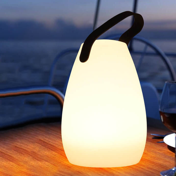 Norvo | Moderne Enkelhet Plast Rund Fyrkantet Hånd LED Bordlampe for Utendørs Patio