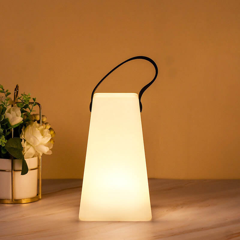 Norvo | Moderne Enkelhet Plast Rund Fyrkantet Hånd LED Bordlampe for Utendørs Patio