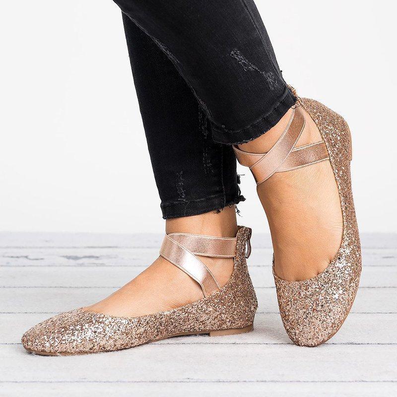 Norvo | Kvinner Pu Nubuck Flate Casual Ballerina Sko