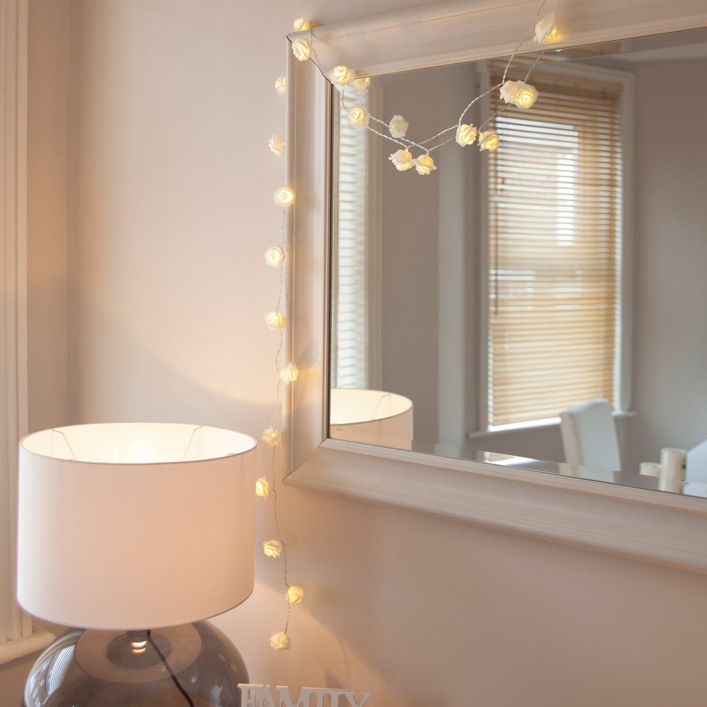 Norvo | 30 LED Rose Fe Fairy Lights varm hvit