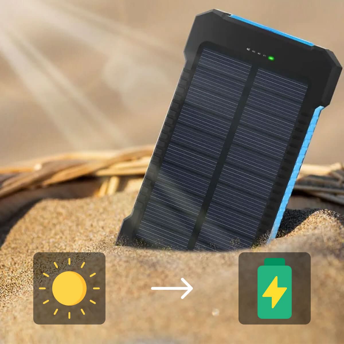 Norvo | Vanntett solcelle powerbank med 30000mAh for utendørs eventyr