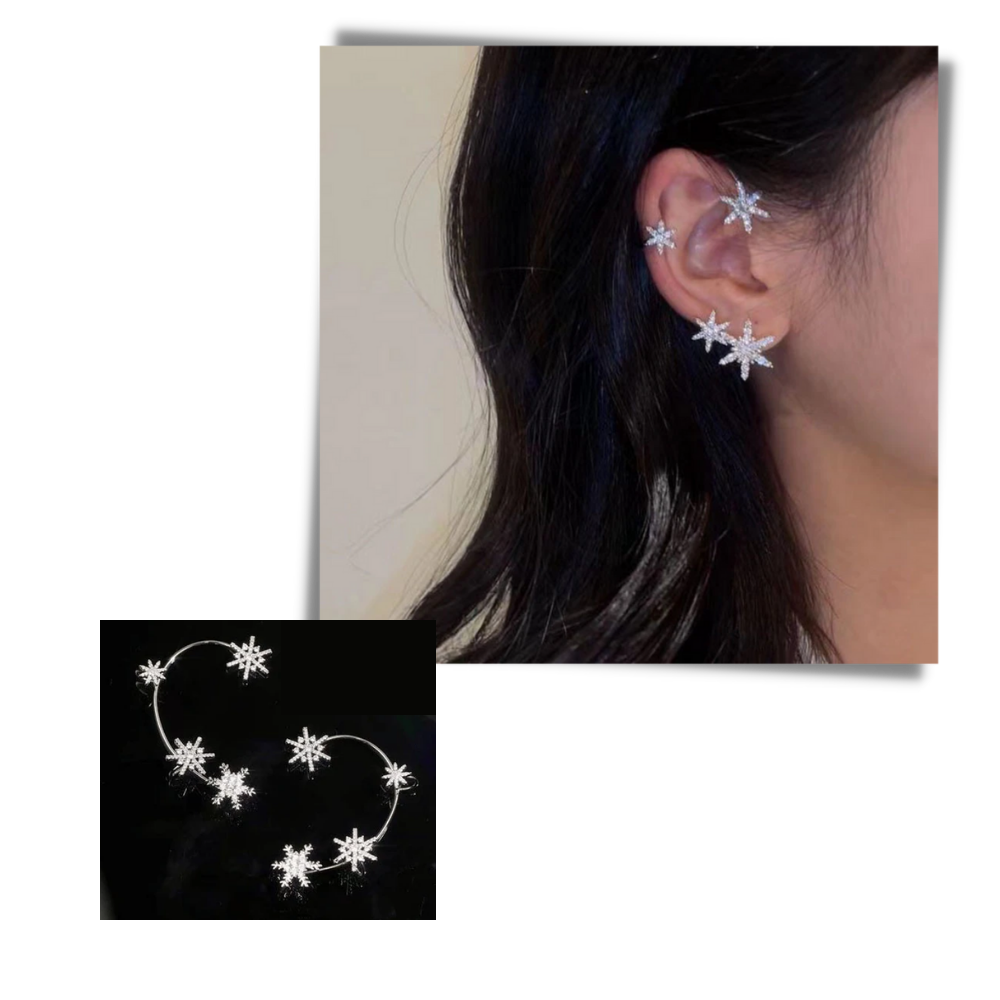 Et par Zirconia clip-on mote øredobber