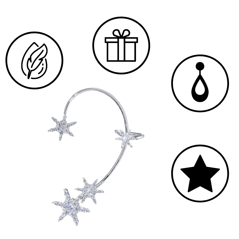 Et par Zirconia clip-on mote øredobber