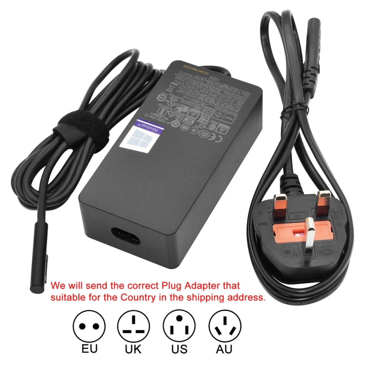 Norvo | 102W Strømadapter Lader 1798 15V 6.33A for Microsoft Surface Book 2