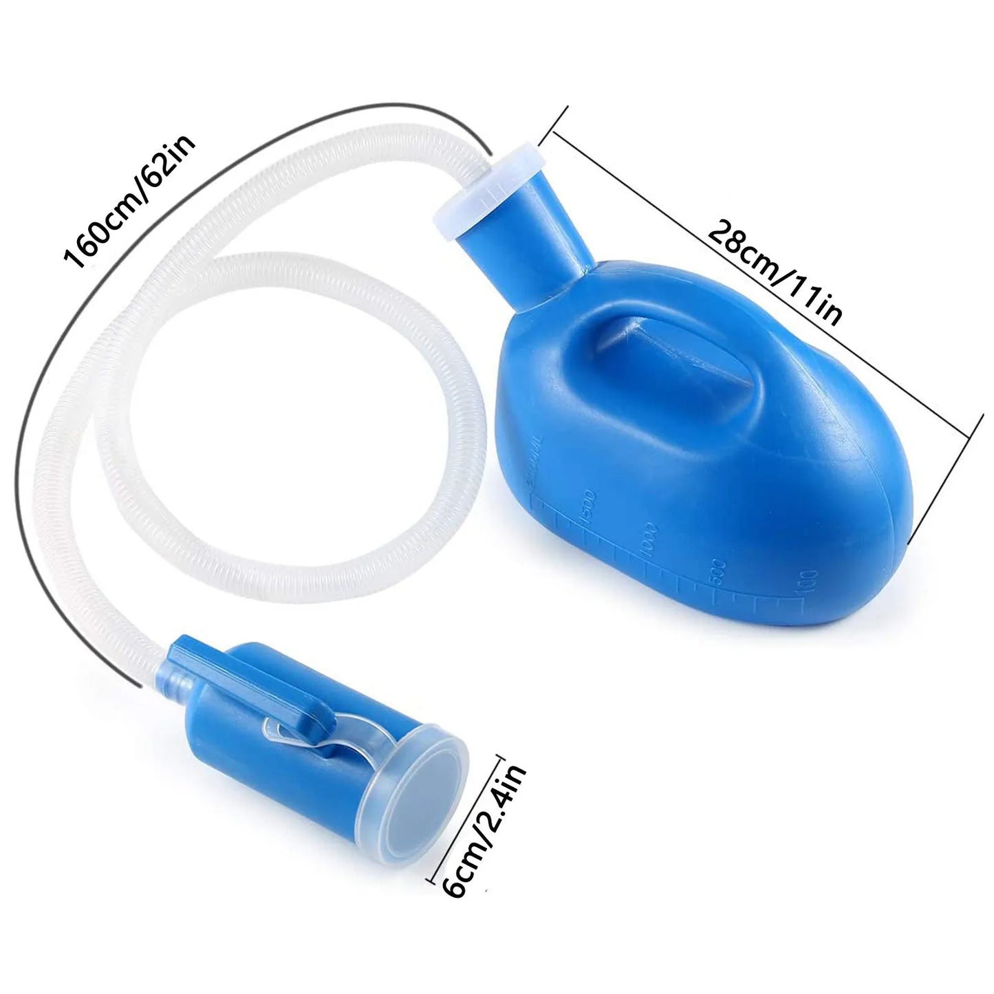 Norvo | Lekkasje-sikker bærbar urinbeholder for menn: 2000 ML urinflaske for hjemme, camping, bilturer