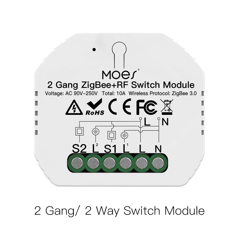 Tuya ZigBee Smart Light Relay Switch Module - WiFi Kontroll via SmartLife Google Alexa Apper