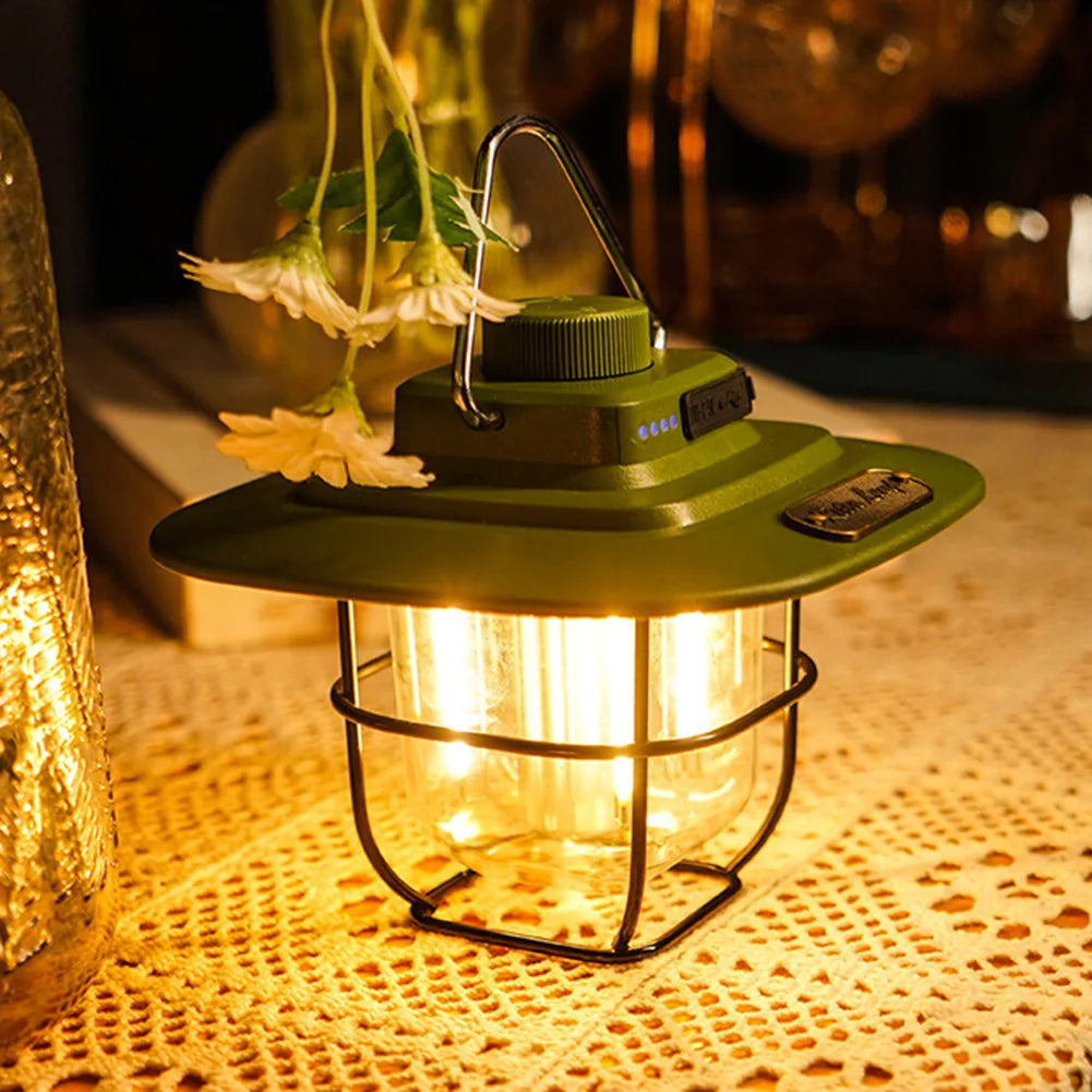 LumiCamp – LED-lampe oppladbar vintage for camping